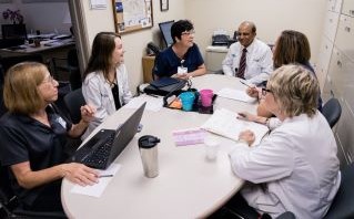 Clinic team collaborating