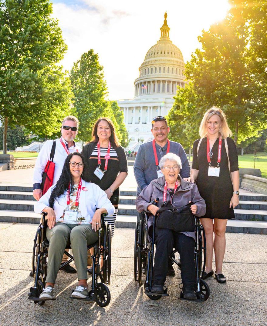 ALS Advocates outside the U.S. Capitol building