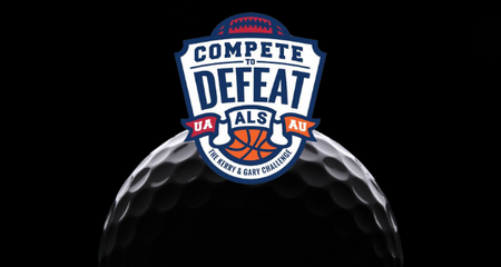 Compete to Defeat ALS logo on golf ball