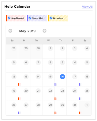 Care Connection calendar