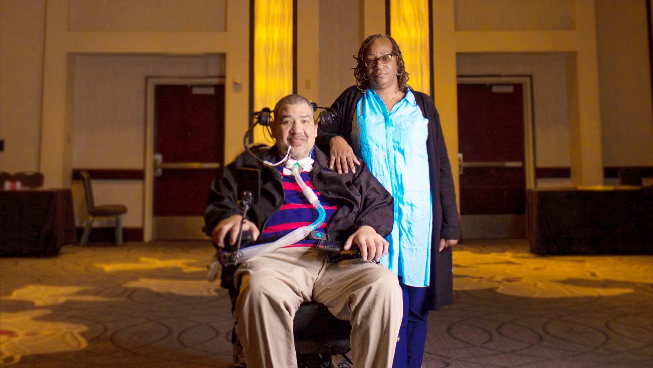 Person with ALS and caregiver