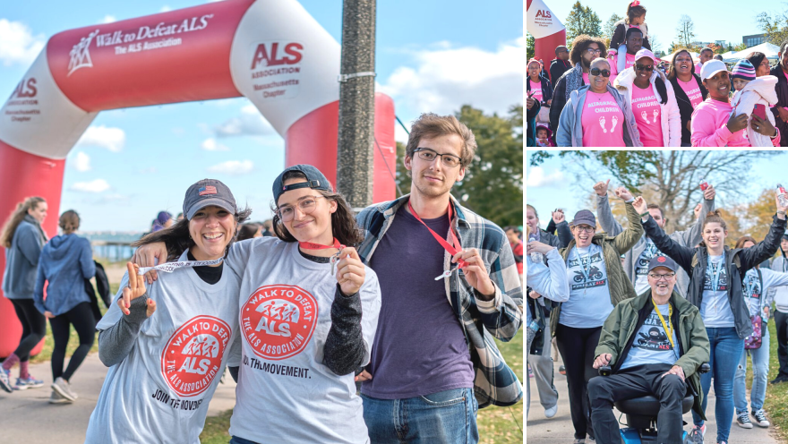 Boston Walk to Defeat ALS 2021 Photo Collage Participants at Carson Beach