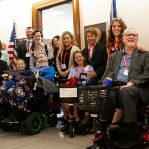 group of ALS advocates visiting with their Member of Congress
