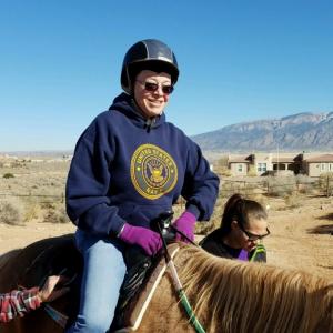Yvette Wilson on a horse